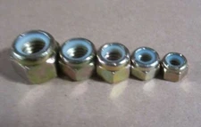 125PC Coarse Thread Grade 8 Nylon Insert Hex Lock Nut Assortment Zinc Yellow