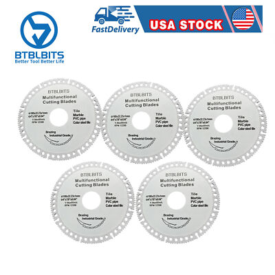 5pcs 4'' Diamond Circular Saw Blade Metal Cutting Disc for Porcelain Tile Marble