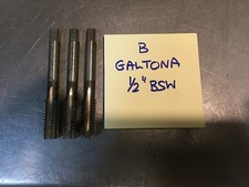 FULL SET OF 3 QUALITY GALTONA 1/2" BSW WHITWORTH TAPS