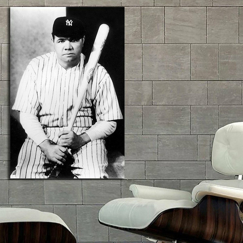 EB007 Babe Ruth Baseball Sport Athlete Poster and Canvas