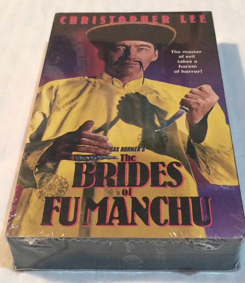 NEW ~ THE BRIDES OF FU MANCHU VHS CHRISTOPHER LEE DOUGLAS WILMER VIDEO CASSETTE Foto 4 de 4