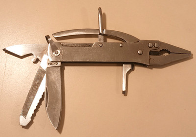 MAXAM 6'' Stainless Steel Multi-Tool Folding Pliers Knife Survival Camping Gear