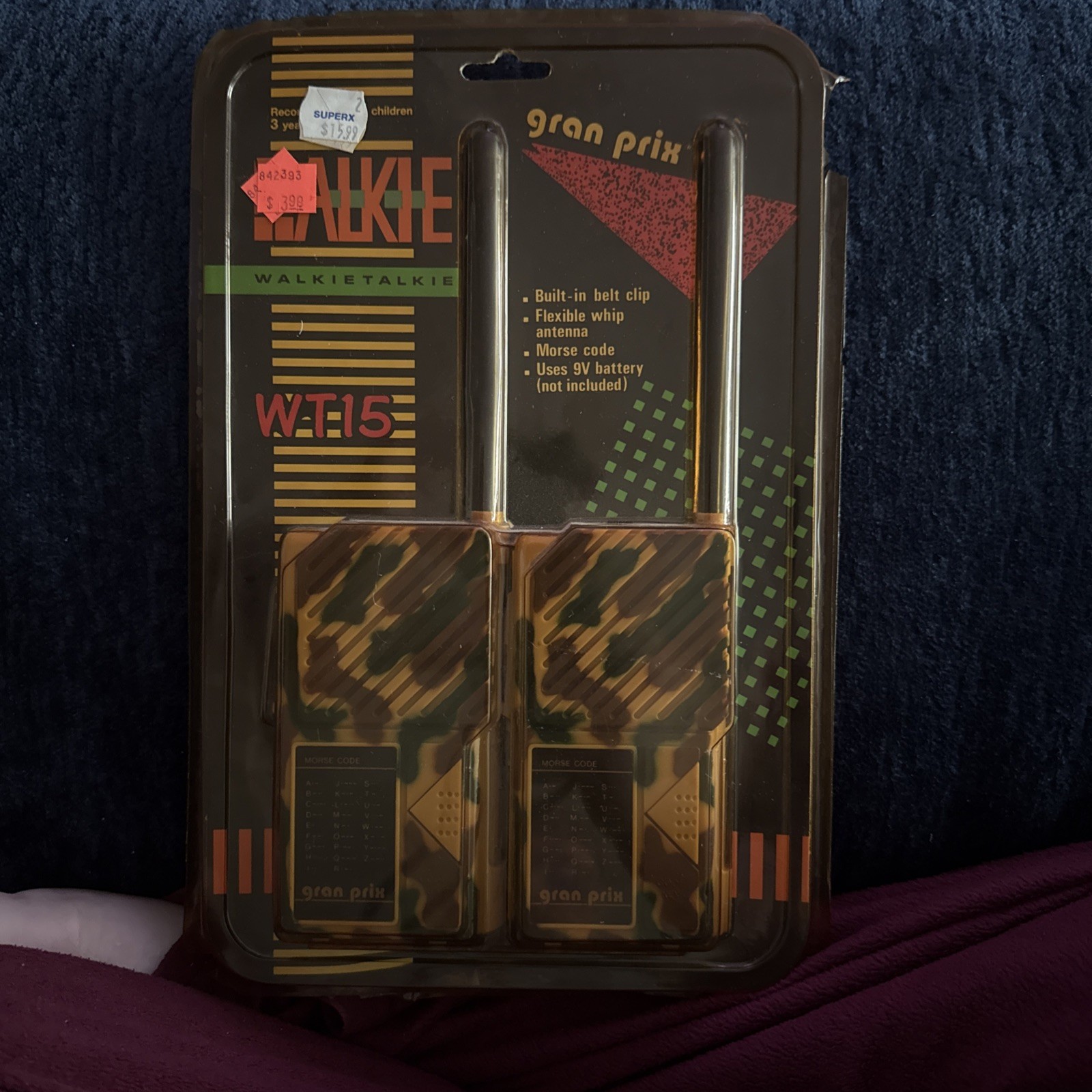 RARO NUEVO DE COLECCIÓN - WALKEE TALKEE WALKIE TALKIE WT15 GRAN PREMIO - CÓDIGO MORSE 1991