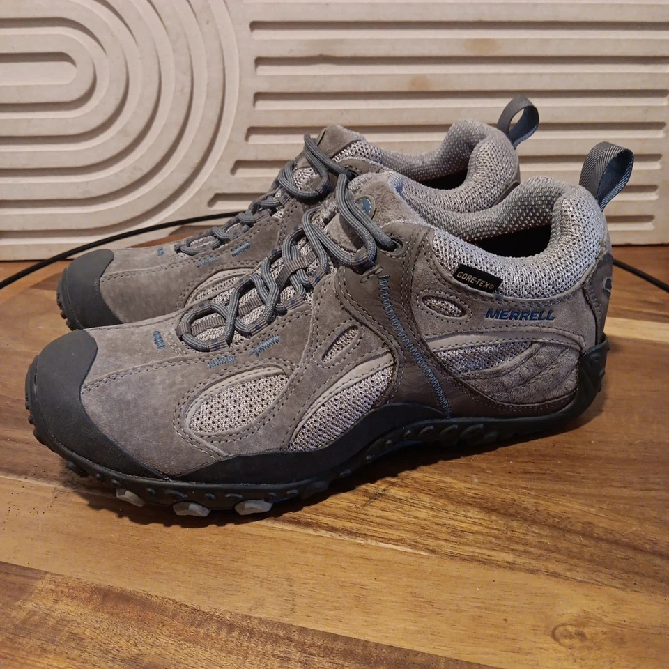 Merrell Zapatos Mujer 7.5 Gris Camaleón Arco Viento GTX Zapatos Impermeables ¡USADOS UNA VEZ! Foto 3 de 4