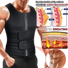 Men's Sauna Suit Sweat Vest Neoprene Shirt Body Shaper Weight Loss Waist Trainer