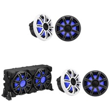 Kicker Marine 2 51MSC8 Premium 8"  51MWLE104 10" Loaded Enclosure, LED Mar...