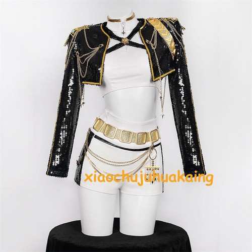 Kpop Cazadores de Demonios Rumi Cosplay Conjunto Personalizado Sexy Traje de Escenario con Accesorios - Imagen 8 de 26