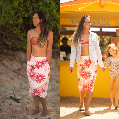 RIPSKIRT HAWAII Retro Bloom True Wrap Skirt Length 3 Size XL