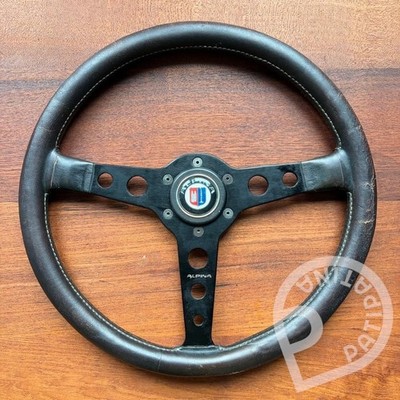 MOMO Alpina steering wheel 360mm, Vintage, late60s/early70s, stacked Momo Logo