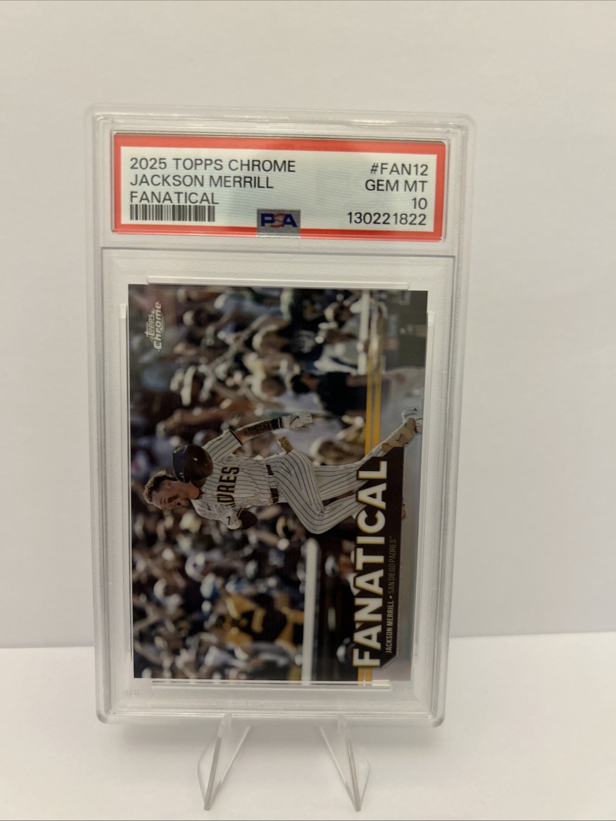 2025 TOPPS CHROME FANATICAL #FAN12 JACKSON MERRILL PSA 10