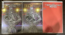 Terminator Metal #1 Ken Haesar Juego de Cubierta de Bolsa Ciega Comercio, Virgen y Rojo en Blanco Casi Nuevo