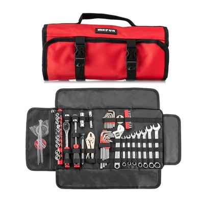 64pcs Motorcycle Tool Kit with Roll Pouch for Harley Davidson All
