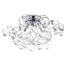 BHS Lila Flush Chrome Ceiling Light
