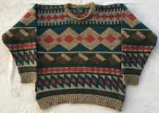 Gaeltarra Ireland mens vintage Multicolor Wool Sweater Jumper size XL