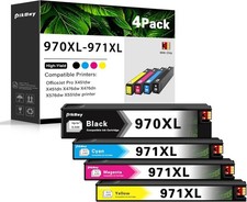 970XL 971XL Ink Cartridges 4-Pack High Yield for OfficeJet Pro X451 X476