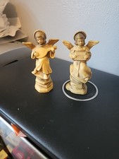 Vintage Christmas Holiday Angel Figurines - Set of 2