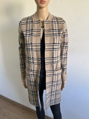 Strickjacke beige camel kariert Morgan Gr. XS SEHR GUTER ZUSTAND