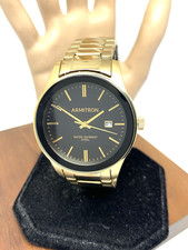Armitron Men's Watch 20/5374GP Black Dial Quartz Gold Tone Stainless Steel 40mm
