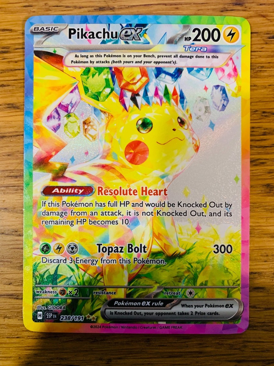 NM! Pikachu ex (238/191) Surging Sparks Special Illustration Rare