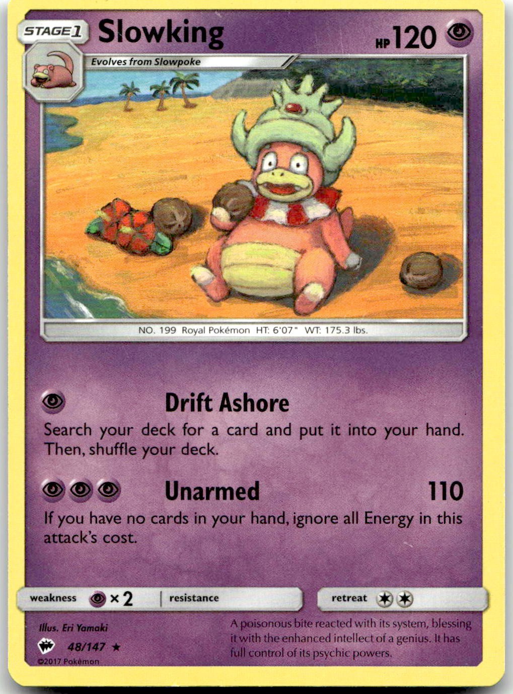 Pokemon Slowking Burning Shadows SM03 #48/147 Rare LP SET FILL!