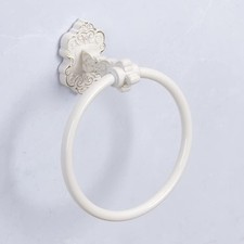 Bathroom Towel Ring - Vintage Style Cream Towel Hanger - Wall Mount Kitchen ...