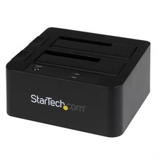 Image of StarTech Dual-Bay USB 3.0 / eSATA to SATA Hard Drive Docking Station USB Hard...