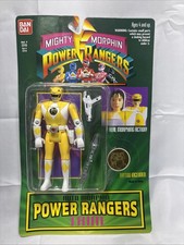 Vintage 1994 Bandai Auto Mighty Morphin Power Rangers YELLOW Ranger JJ0311JW
