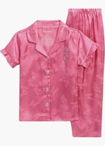 Juicy Couture Kids Satin Short Sleeve Top Pants Pajamas Set Toddler Girl 3T New
