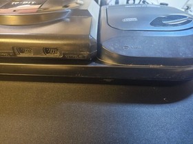 Sega CD Model 2 & Genesis 1 Bundle | NEW Battery | Champ Soccer '94 | Cables