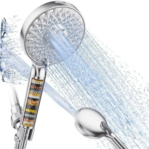 SR SUN RISE Filtered Shower Head with Handheld High Pressure 9 Spray Mode Shower