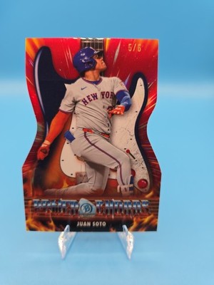 2026 Bowman Power Chords Juan Soto RED REFRACTOR /5 #PC-12 Mets DIE CUT Rare