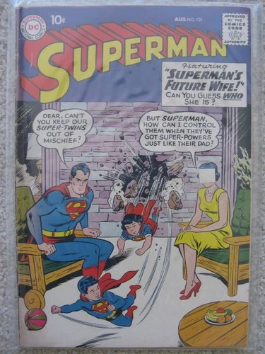 SUPERMAN #131 DC COMICS 1959 SILVER AGE Vintage COMIC BOOK 1st printing RARE 10¢