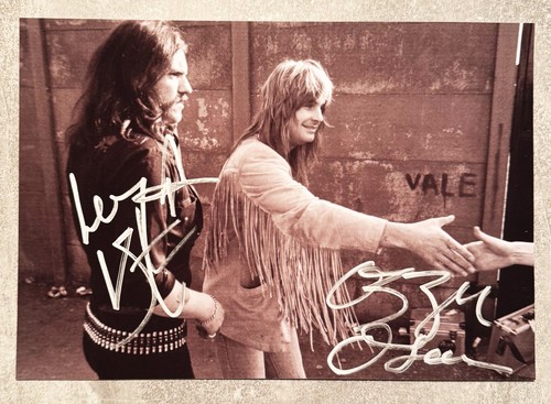 Ozzy Osbourne y Lemmy, foto, original firmada por el artista, original firmada