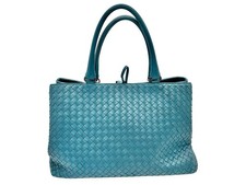Bottega Veneta Hobo Bag pelle verde blu cabat borsa a mano borsa da trasporto turchese blu