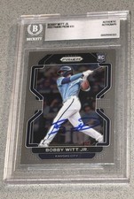 2022 Panini Prizm Bobby Witt Jr. Signed Rookie Card #33 Auto RC Royals BGS & BAS
