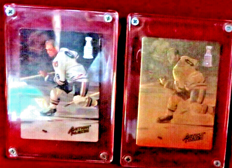 Embossed Bobby Hull Hockey BH1 & Gold BH2 Action Packed 1993 Chicago Black Hawks