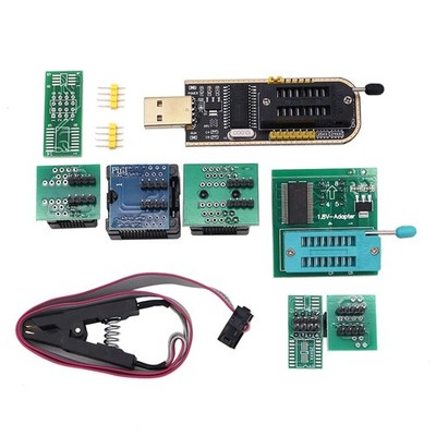 DollaTek CH341A Programmer Set mit SOP8 zu DIP8 Adapter 1.8V Clip und Sockel ...
