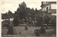 Victoria British Columbia Garden RPPC Real Photo Vintage Postcard