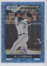 2012 Bowman Chrome Prospects Redemption Refractor Blue Wave AJ Jimenez #BCP5 0b2