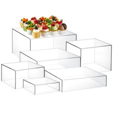6 Pcs Large Buffet Risers, 6 to 11 Inch Catering Dessert Table Risers Food De...