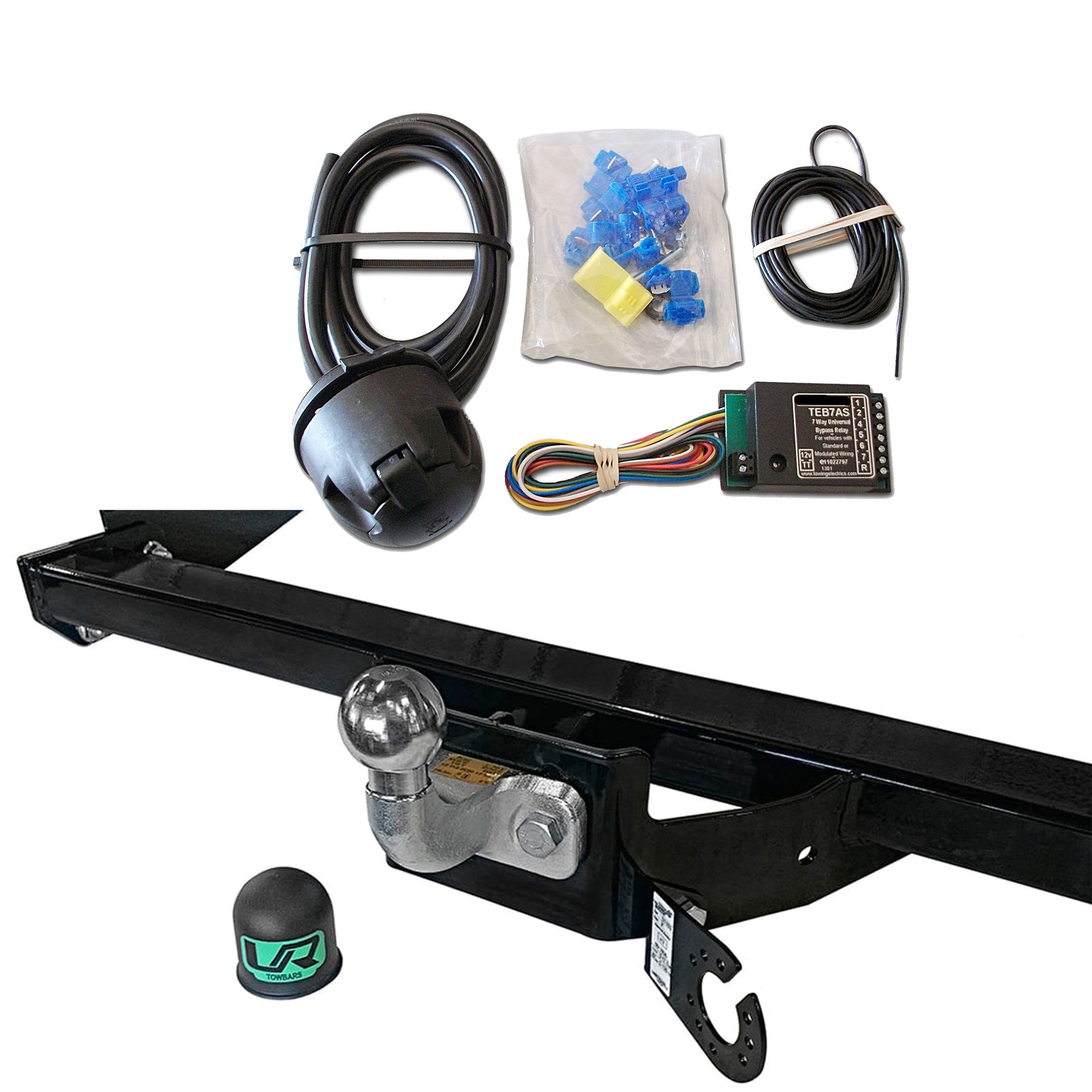 Fixed Flange Towbar+ 7Pin Universal Wiring For Nissan Opel/Vauxhall Renault
