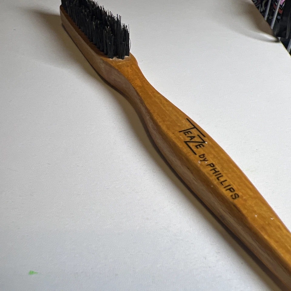 NUEVO Cepillo Phillips Teaze Cepillo de Pelo Mango de Madera Jabalí Foto 2 de 2