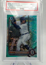 2022 Bowman Chrome BCP-14 Roberto Campos Aqua Shimmer Refractor /125 PSA 9