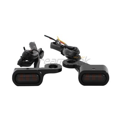 2pcs Turn Signal Light for Harley Sportster XL 2004-21 Mini Smoke Indicator Lamp