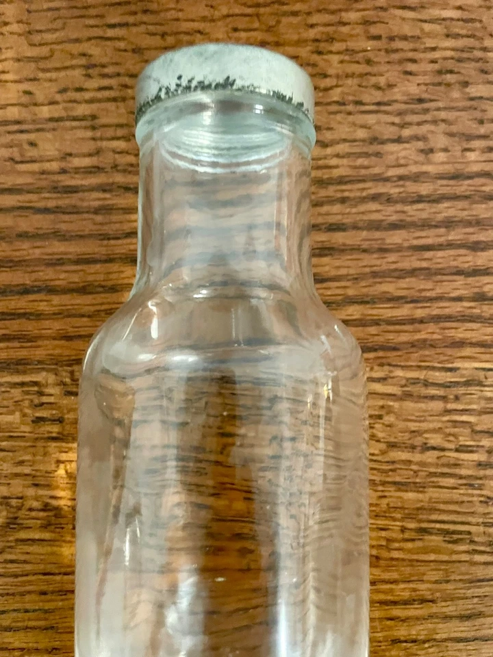 Rodillo de vidrio transparente de colección con tapa de rosca de metal — 15" — Herramienta de cocina de los años 30-50 Foto 3 de 4