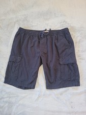 Wrangler Mens Size 38 Blue Drawstring Elastic Waist Relaxed Fit Cargo Shorts
