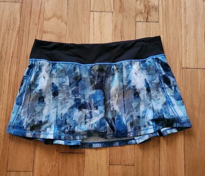 Lululemon Play Off The Pleats Skirt Size 10 Sun Dazed Multi Blue Black