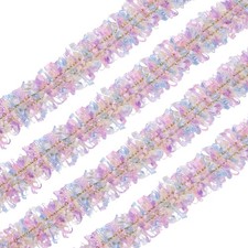 Braided Lace Trim 10 Yards 0.6 Inch Wide Sewing Edging Trim Pink-Purple