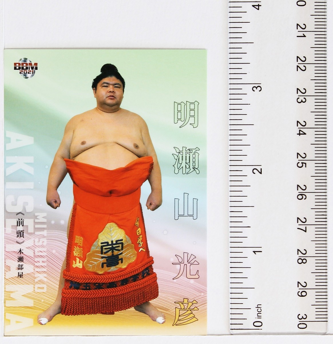 AKISEYAMA MITSUHIKO (Maegashira) - 2021 BBM Sumo Wrestling Trading