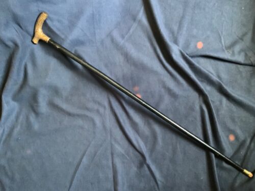 Antique 14k Gold Plated Repousse Handled Presentation Cane Walking Stick 1909 - Picture 4 of 9